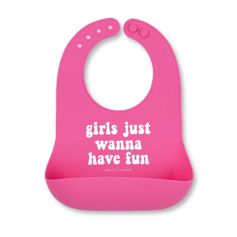 Bella Tunno - Girls Just Wanna Have Fun Wonder Bib: Pink