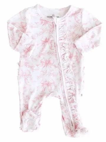 Fancy Frills Ruffled Zip Footie