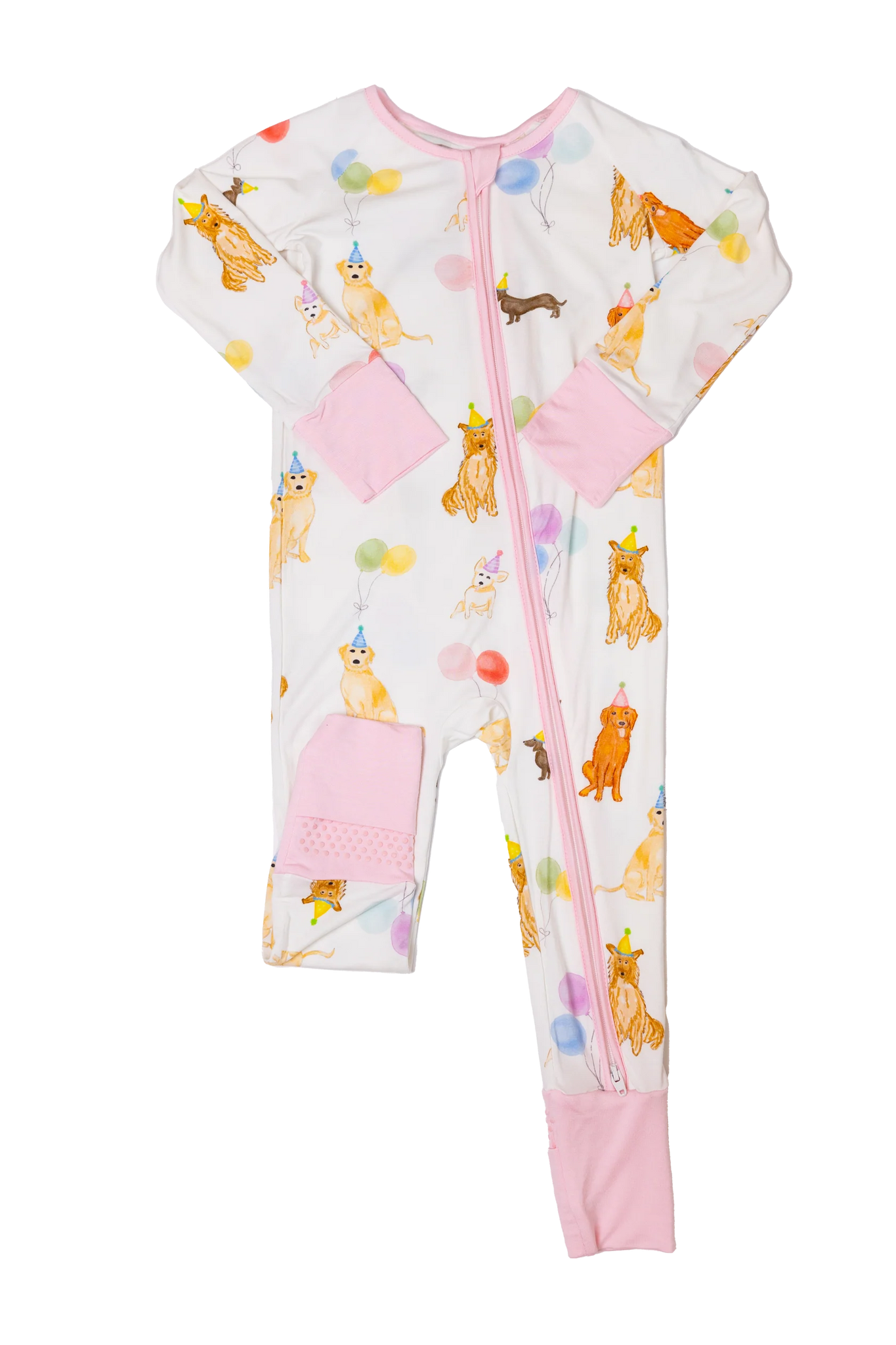 Pink Dog Party Romper