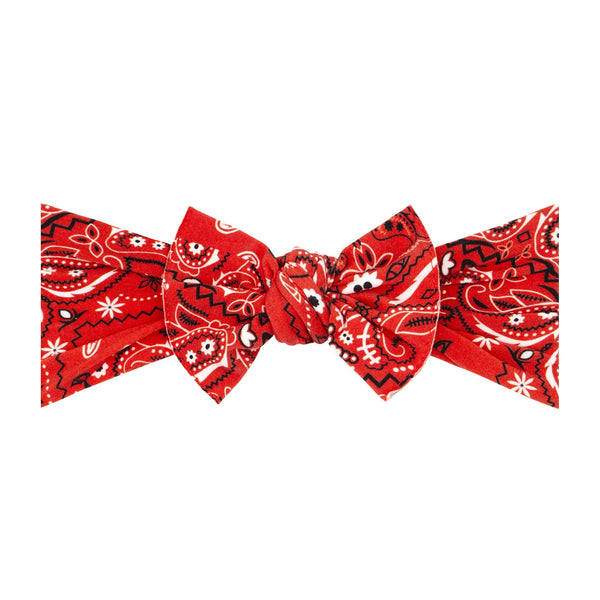 Baby Bling Bows - Baby Bling® Printed Knot soft nylon headband: Paperwhites