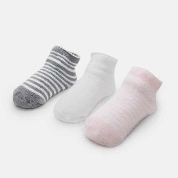 Kushies Baby - Baby Socks Terry - Pack Of 2 White 3-6M: 3-6M