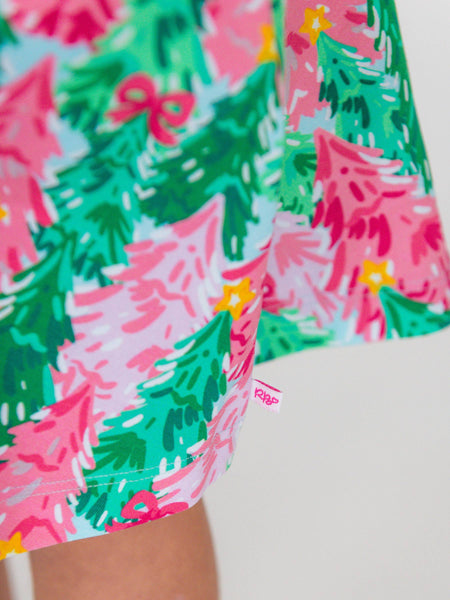 RuffleButts + RuggedButts - Girls Pink Jolly Grove Knit Long Sleeve Twirl Dress
: Pink / 6