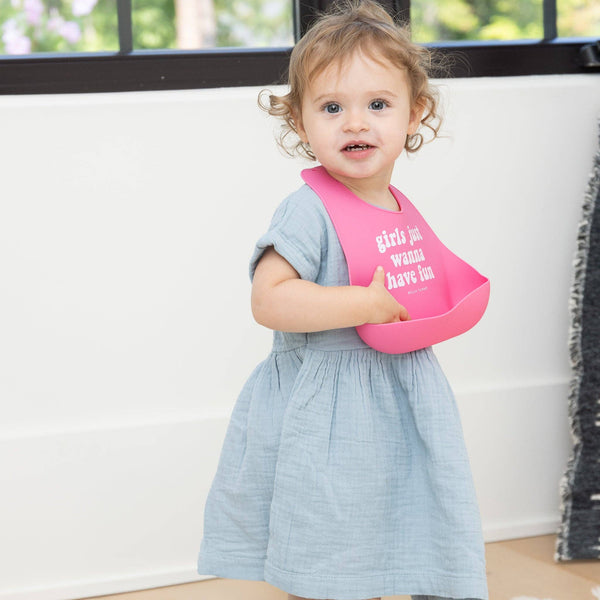 Bella Tunno - Girls Just Wanna Have Fun Wonder Bib: Pink