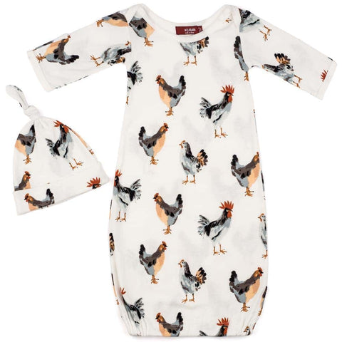 Chickens Organic Cotton Gown Set