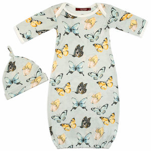 Butterfly Bamboo Gown + Hat Set