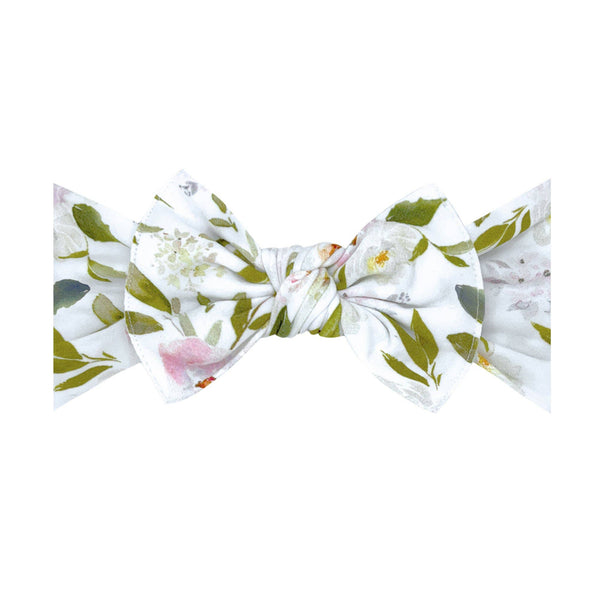 Baby Bling Bows - Baby Bling® Printed Knot soft nylon headband: Magnolia