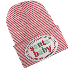 www.ilybean.com - Ilybean Santa Baby Newborn Hospital Hat - Various Colors: Red White Stripe / 0-3 months