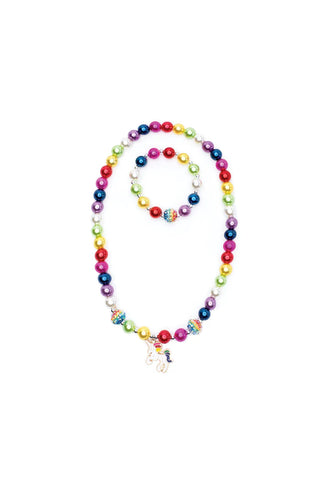 Gumball Rainbow Necklace + Bracelet Set