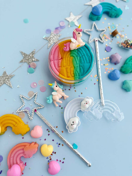 Earth Grown KidDoughs (KidDoughs by EGKD) - Unicorn (Rainbow Sherbet) KidDough Play Kit