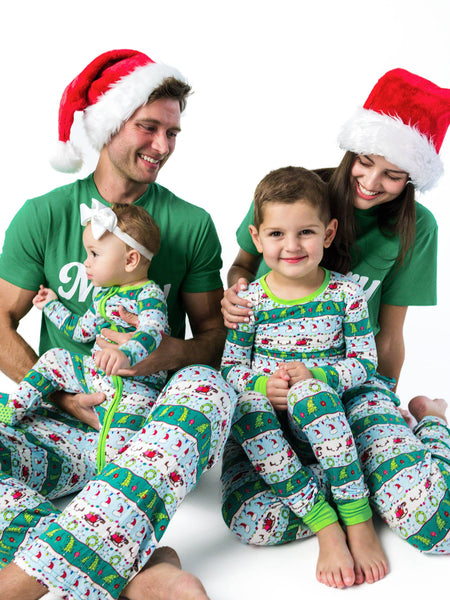 RuffleButts + RuggedButts - SoftSnooze™ Kids Bamboo Viscose Festive Fair Isle Long Sleeve Pajama Set
: Multi-Color / 3T