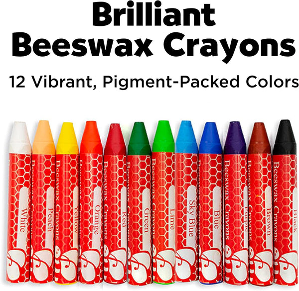 12 Brilliant Beeswax Crayons