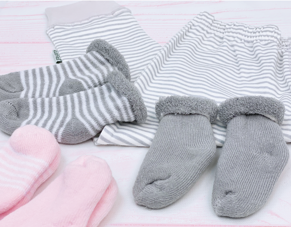 Kushies Baby - Baby Socks Terry - Pack Of 2 Butter 0-3M: 0-3M