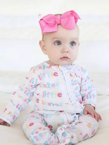 Little Sister Ruffle Zip Footie