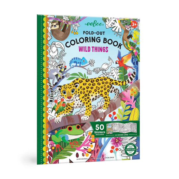 Wild Things Fold Out Coloring Book