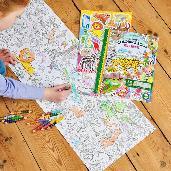 Wild Things Fold Out Coloring Book