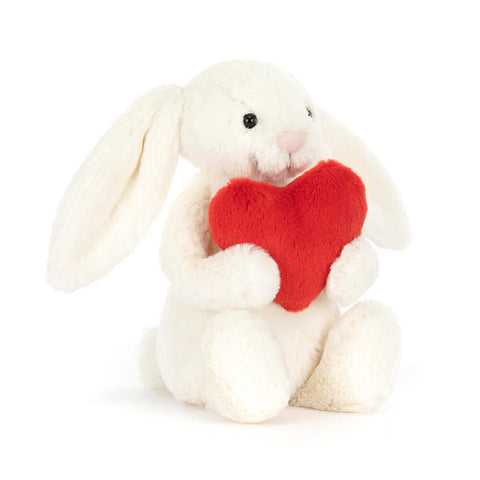 Little Red Love Heart Bashful Bunny