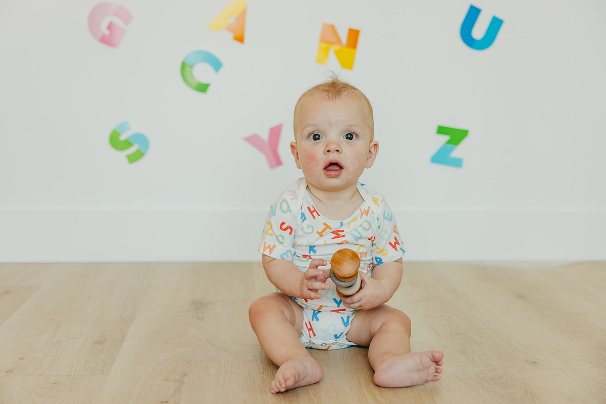 Copper Pearl Webster Short Sleeve Bodysuit-6/12 month