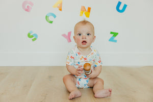 Copper Pearl Webster Short Sleeve Bodysuit-6/12 month