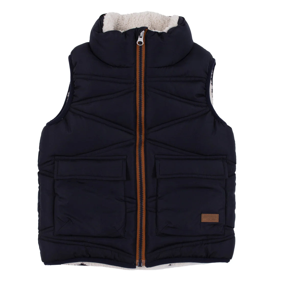 Navy Sherpa Lined Vest