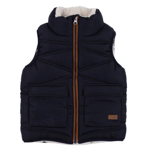 Navy Sherpa Lined Vest