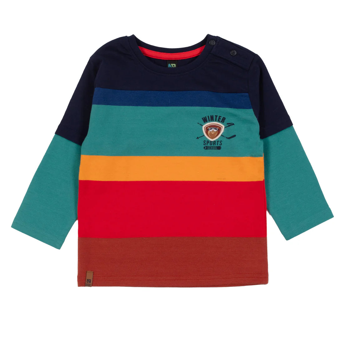 Winter Sports Colorblock Stripes Shirt