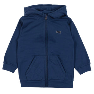 Navy Hooded Zip Jacket