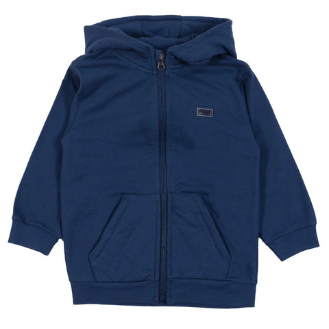 Navy Hooded Zip Jacket