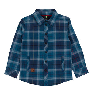 Blue Plaid Flannel Shirt