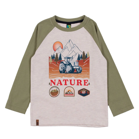 Nature Tractor Raglan Sleeve Shirt