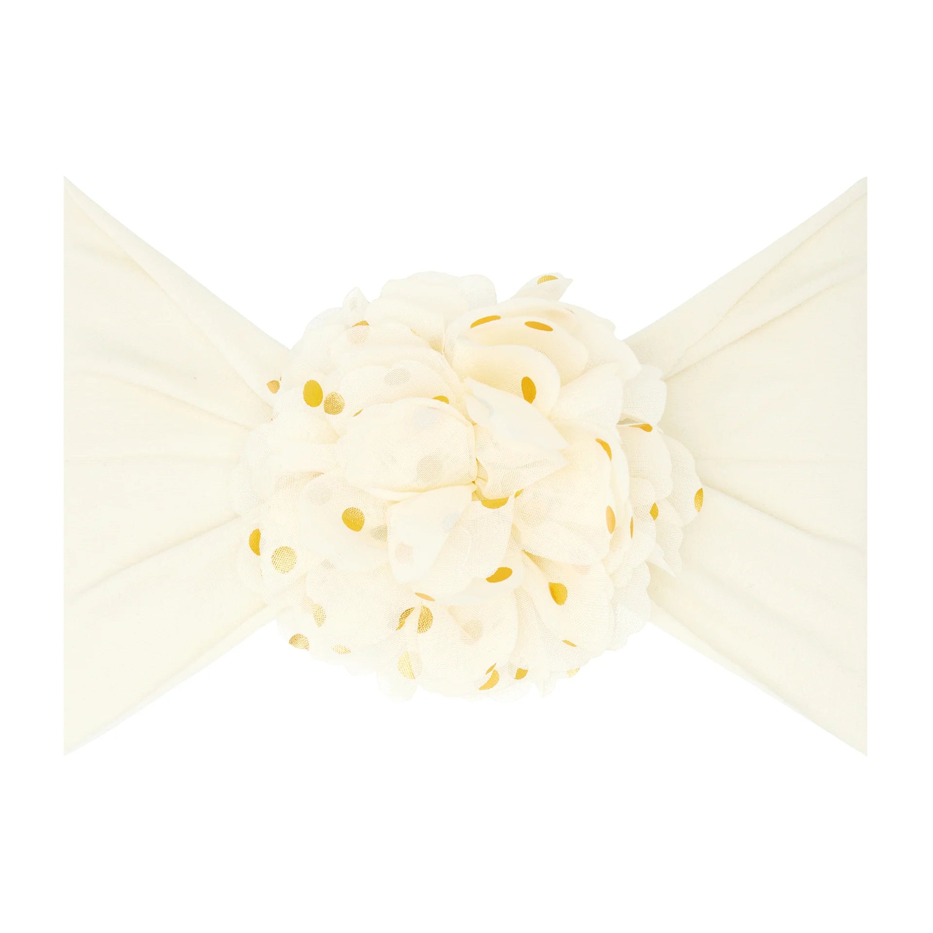 Gold Dot Flower Headband
