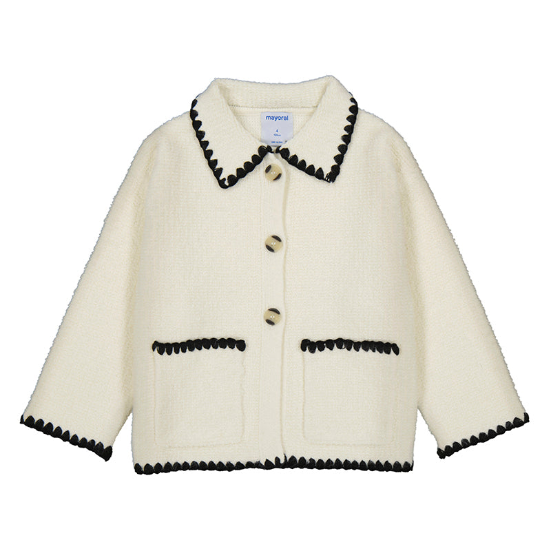 Almond Button Sweater Jacket