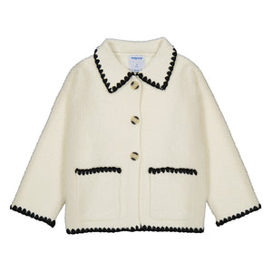 Almond Button Sweater Jacket
