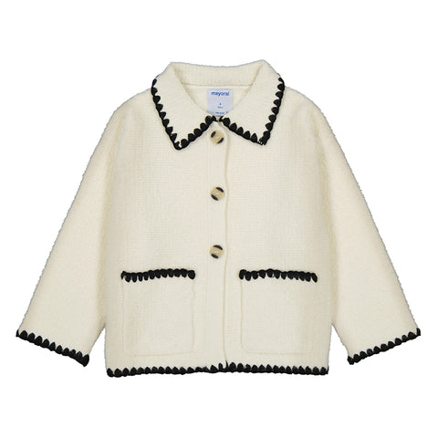Almond Button Sweater Jacket