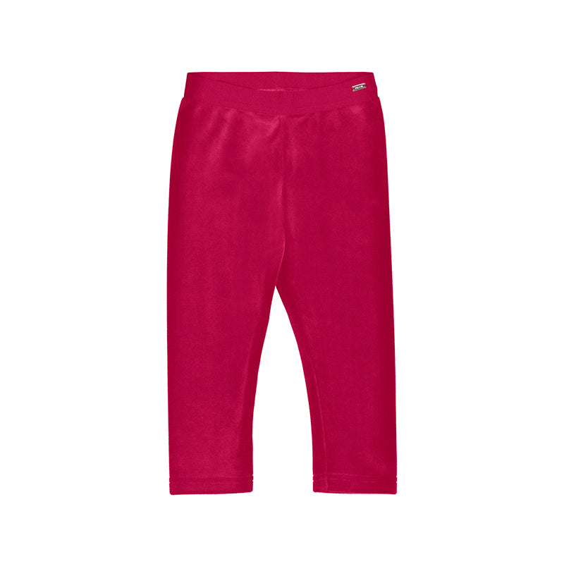 Red Basic Velvet Leggings
