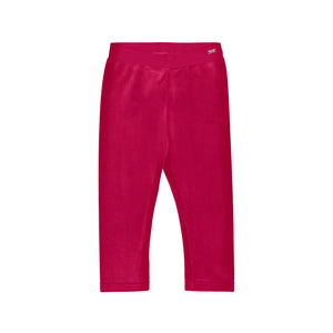 Red Basic Velvet Leggings