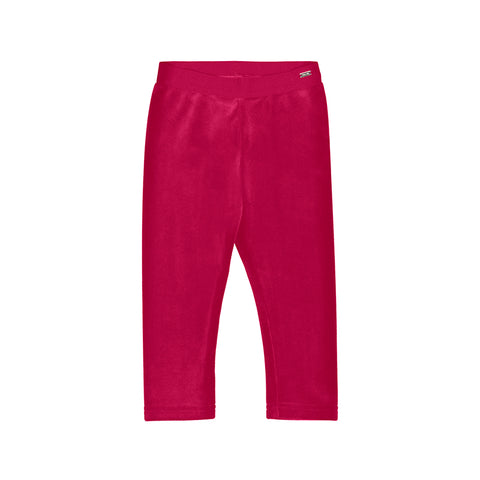 Red Basic Velvet Leggings