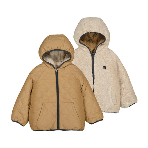 Camel Reversible Puffer Coat