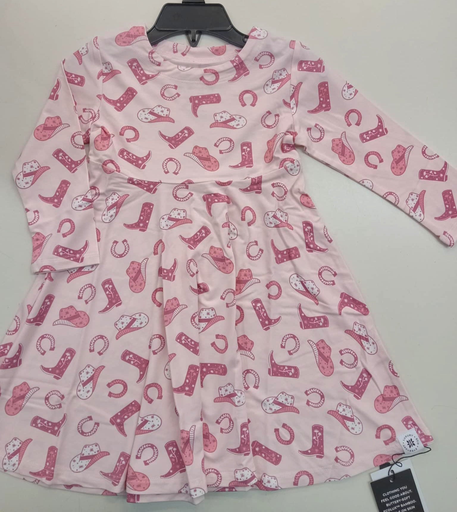 Gwen Cowgirl Long Sleeve Swirly Dress
