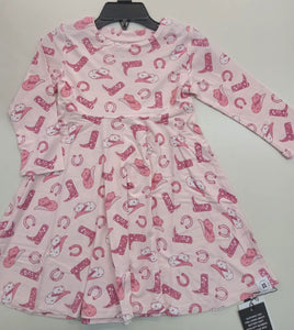 Gwen Cowgirl Long Sleeve Swirly Dress