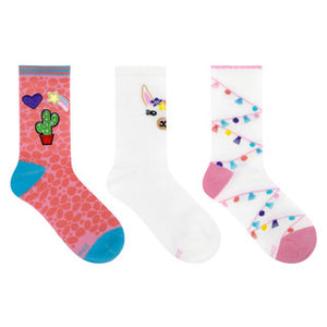 Llame Patch Crew Sock-3 pack