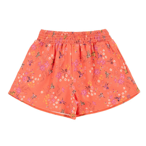 Coral Floral Shorts