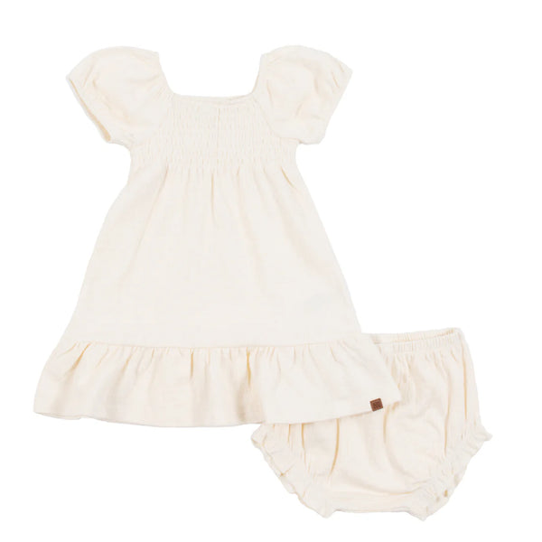 Ivory Smocked Dress + Bloomers