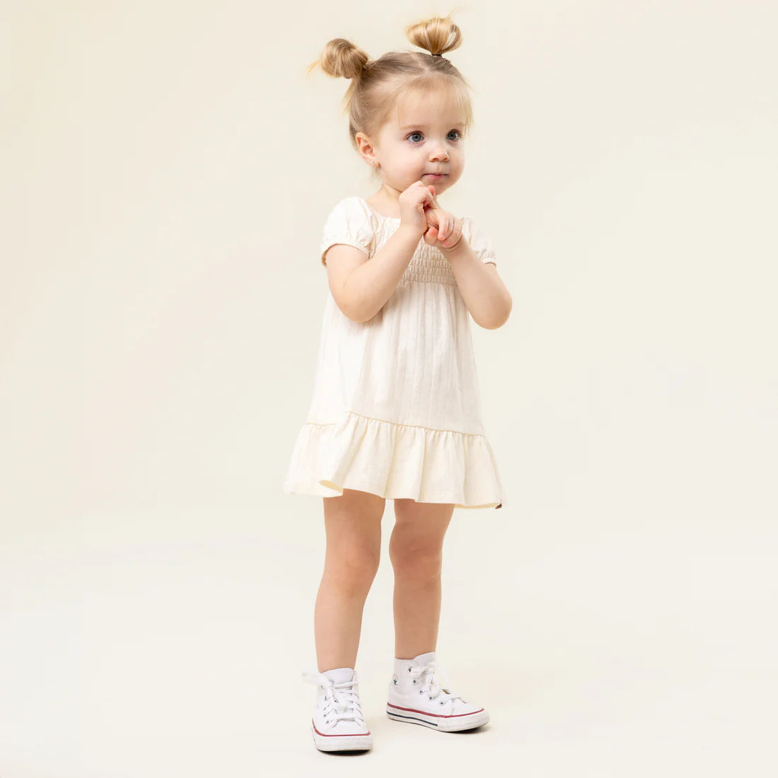 Ivory Smocked Dress + Bloomers