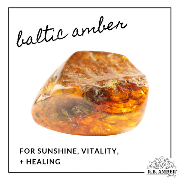 R.B. Amber Jewelry - Dark Cognac Baltic Amber Necklace: Standard Hang Tag / 12-13 inches