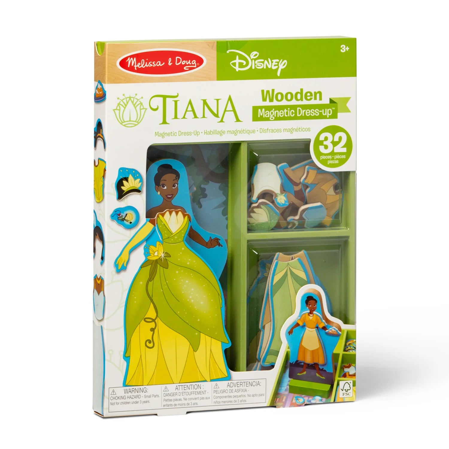 Disney Princess Tiana Wooden Magnetic Dress-Up