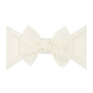 Baby Bling Bows - Baby Bling® The Original Knot soft nylon headband: Ivory