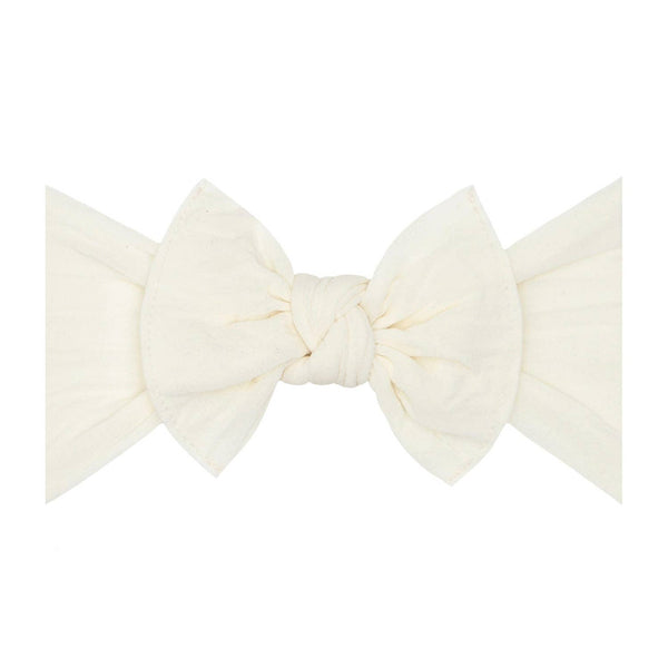 Baby Bling Bows - Baby Bling® The Original Knot soft nylon headband: Ivory