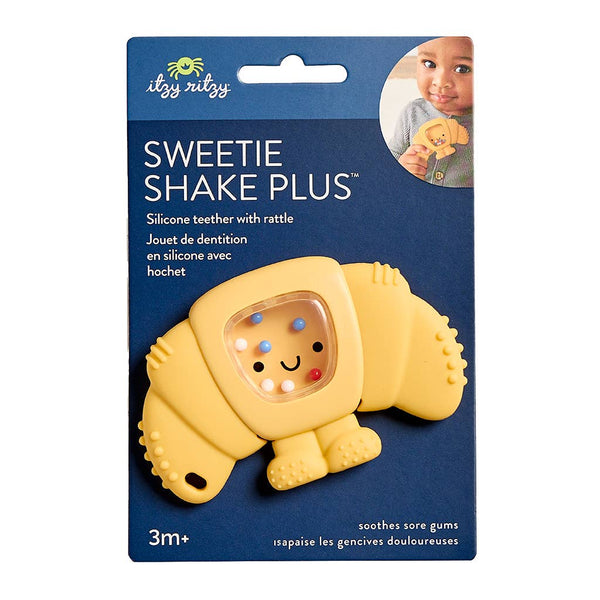 Itzy Ritzy - *NEW OPTION* Sweetie Shake Plus™ - Teething + Rattle Toy: Croissant