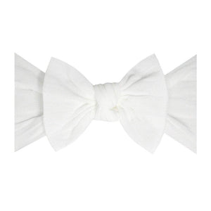 Baby Bling Bows - Baby Bling® The Original Knot soft nylon headband: White