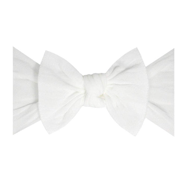 Baby Bling Bows - Baby Bling® The Original Knot soft nylon headband: Ivory